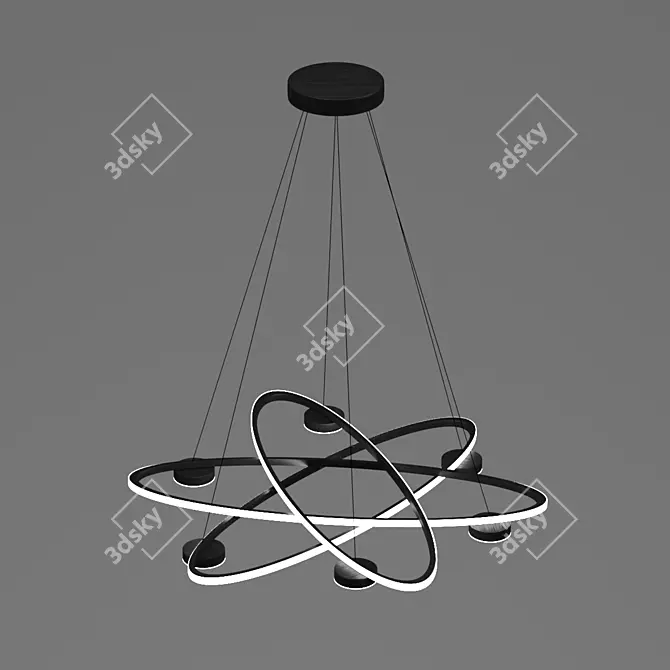 Sleek LED Pendant Lamp 3D model image 3