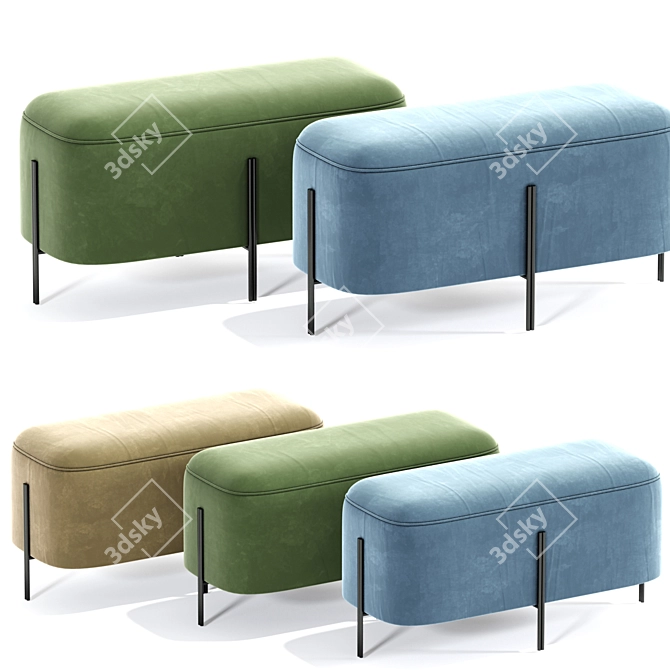 Elegant Rolf Bench Seat 3D model image 1