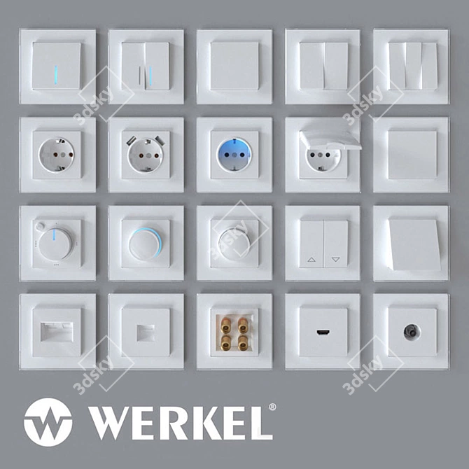 Werkel Electrical Essentials: Sockets & Switches 3D model image 1