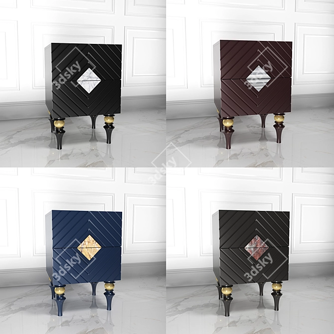 Elegant Ambicioni Lanotti Bedside Table 3D model image 2