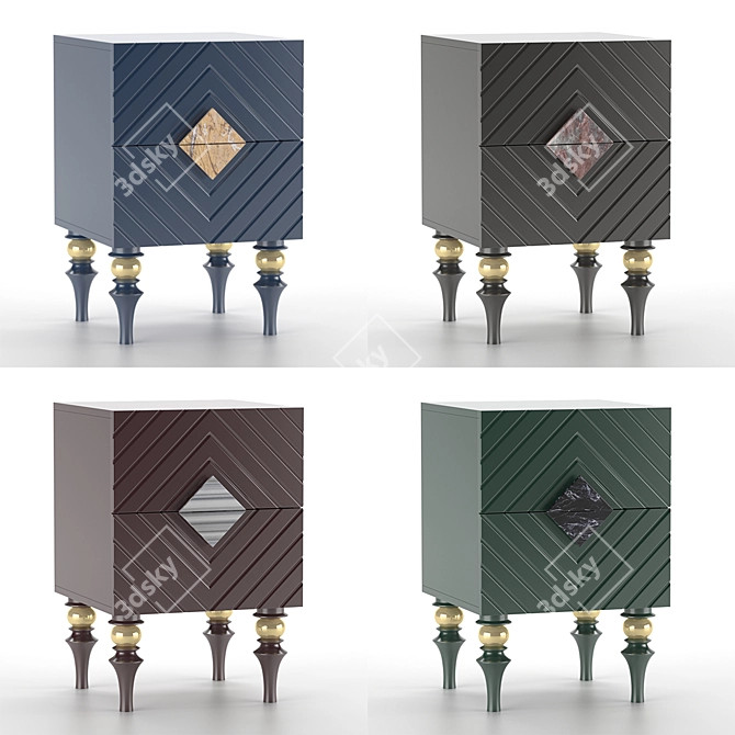 Elegant Ambicioni Lanotti Bedside Table 3D model image 6