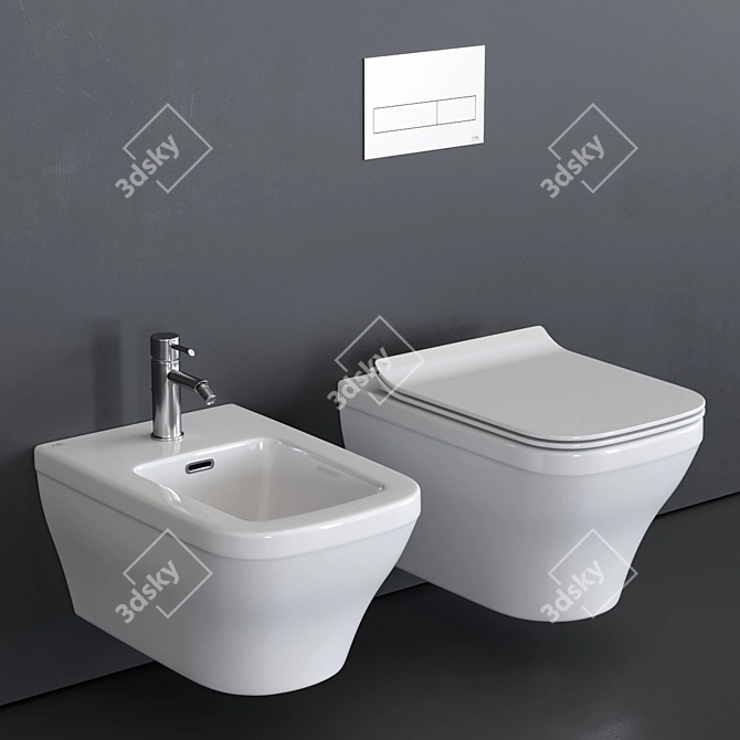 Noken Forma Wall-Hung Bathroom Set 3D model image 1