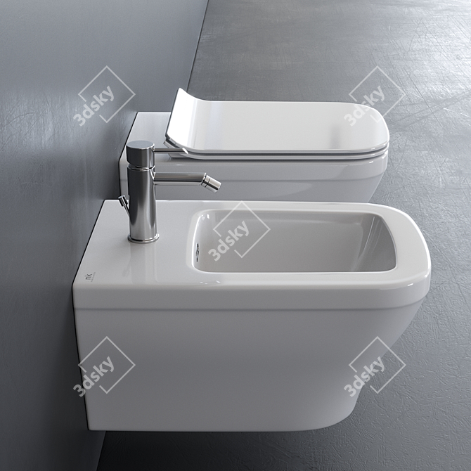 Noken Forma Wall-Hung Bathroom Set 3D model image 2