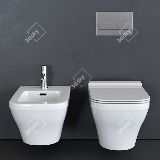 Noken Forma Wall-Hung Bathroom Set 3D model image 3