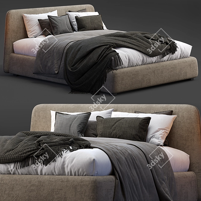 Lecomfort Calvin: The Perfect Bed for Ultimate Comfort 3D model image 2