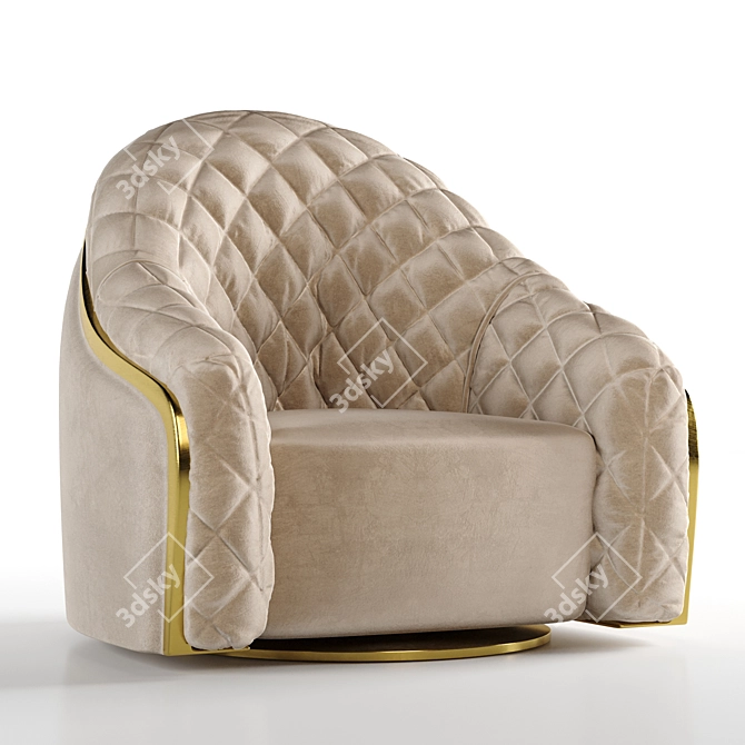 Elegant Cantori Portofino Armchair 3D model image 2