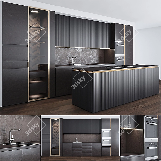 High Quality Kitchen 3D Model 3D model image 5