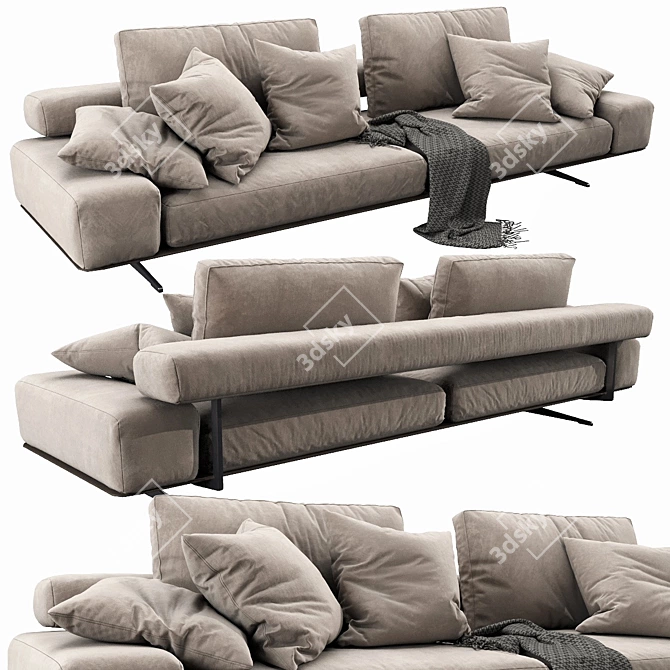 Contemporary Flexform Wing Sofa 3D model image 2