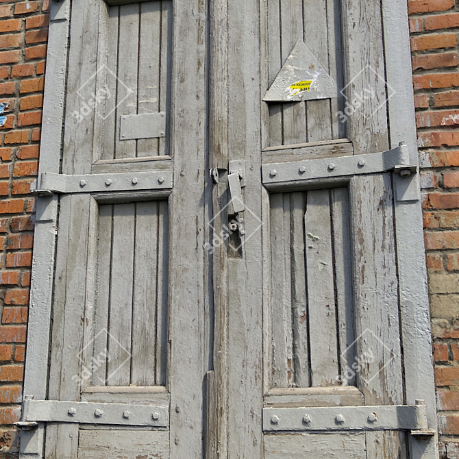 Vintage High Door 3D model image 2