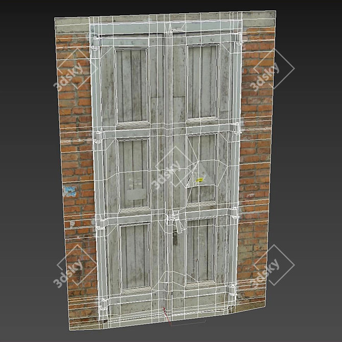 Vintage High Door 3D model image 4