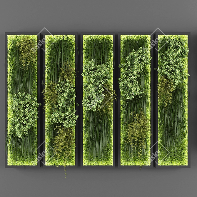 Green Oasis: Vertical Garden Solution 3D model image 1