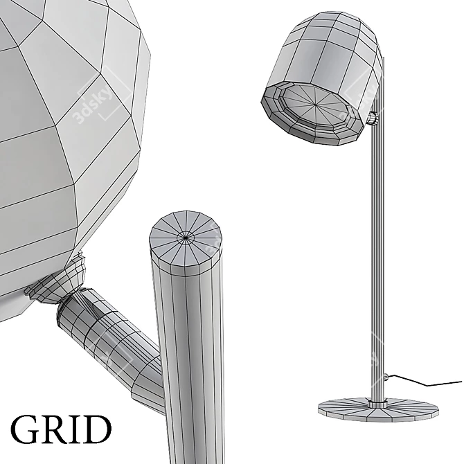 Versatile Modern Floor Lamp Set 3D model image 2