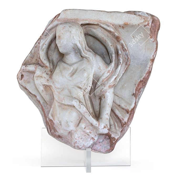 Exquisite Roman High-Relief Sculpture 3D model image 1