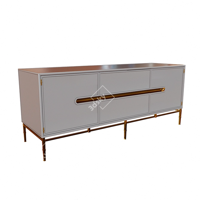 Neo Classic TV Stand 3D model image 1