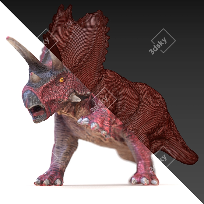 Roaring Pentaceratops Dinosaur Toy 3D model image 2