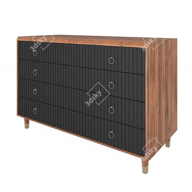 Modern 3-Drawer Chest - 77IP-DR008 3D model image 2