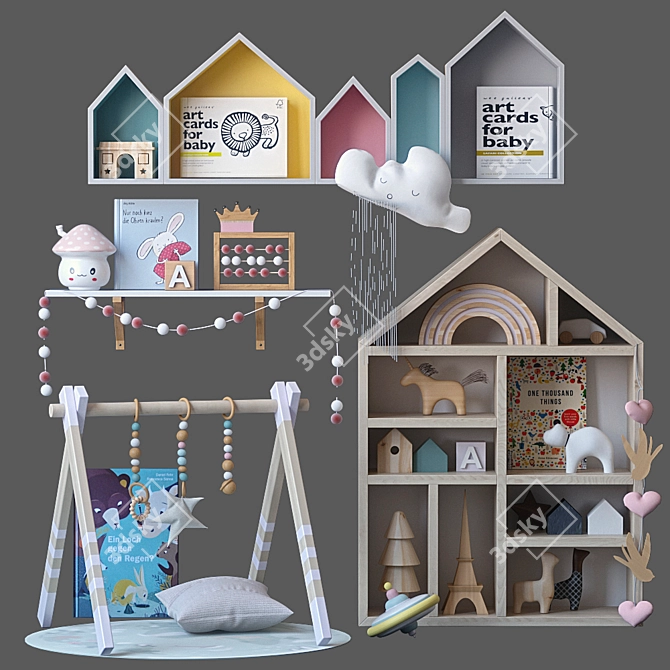 Nursery Decor Set: Adorable and Functional 3D model image 1