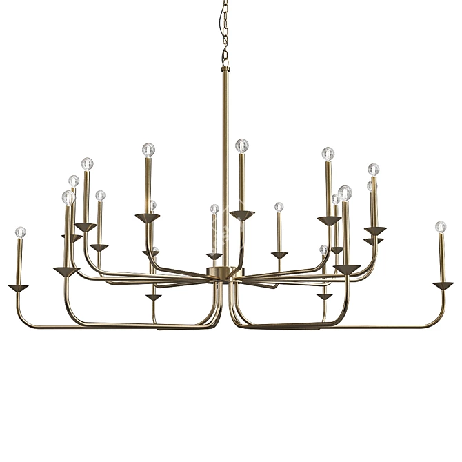 Vintage-Inspired Arteriors Breck Chandelier 3D model image 2