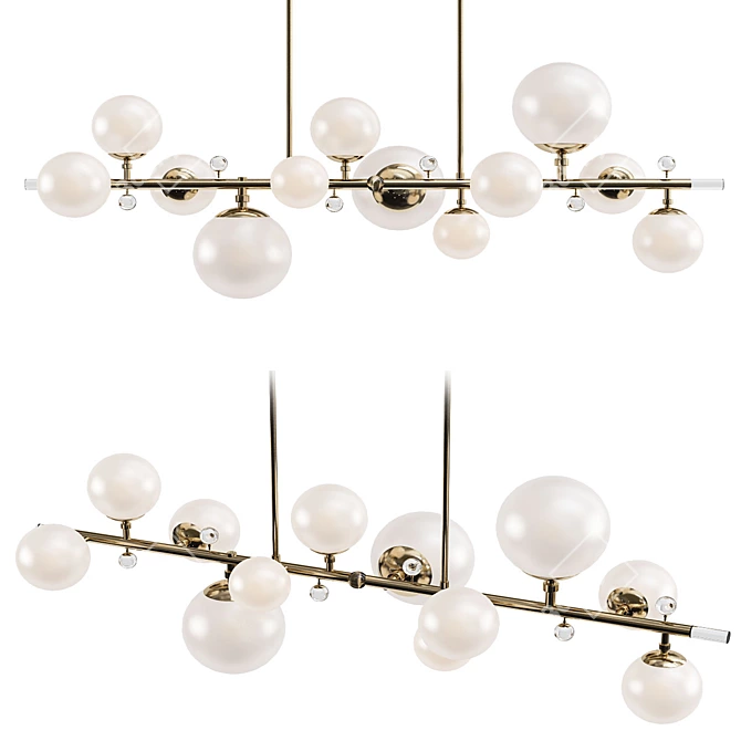 Antique Brass Troon Chandelier 3D model image 1