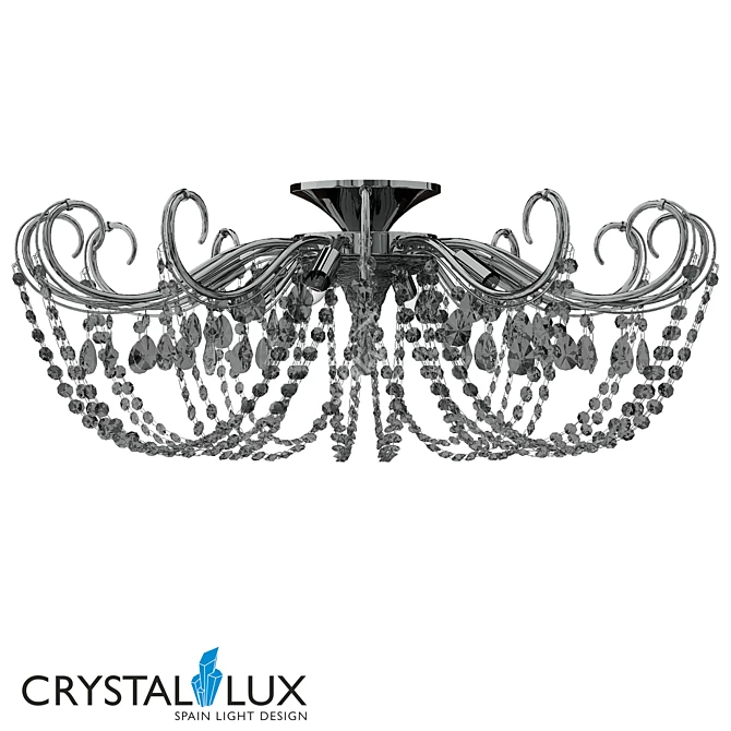 Imperia PL6 Chrome/Smoke Chandelier 3D model image 1