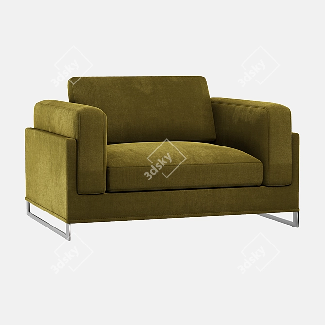 Elegant Comfort Armchair 3D model image 1