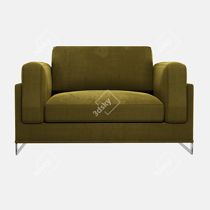 Elegant Comfort Armchair 3D model image 2