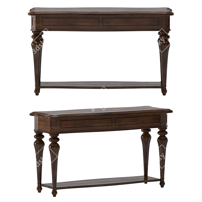 Elegant Stoneford Console Table 3D model image 1