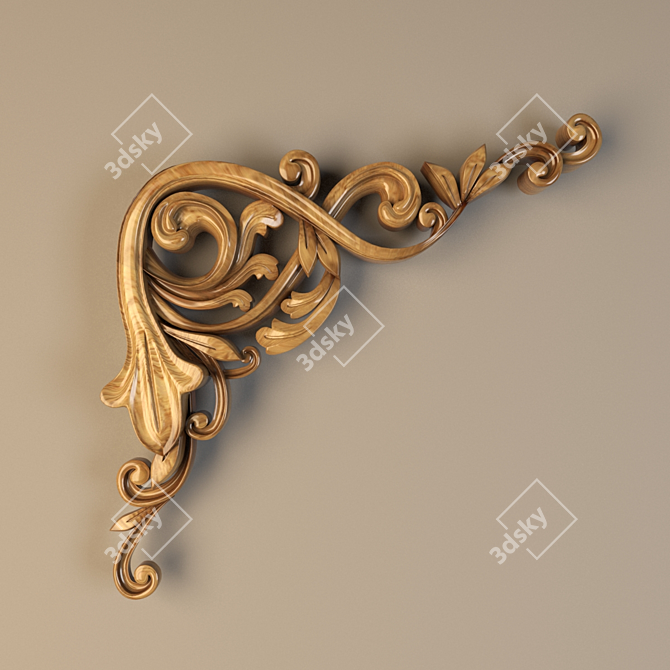 Elegant Decorative Ornament 3D model image 1