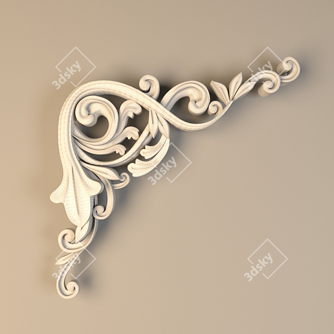 Elegant Decorative Ornament 3D model image 2