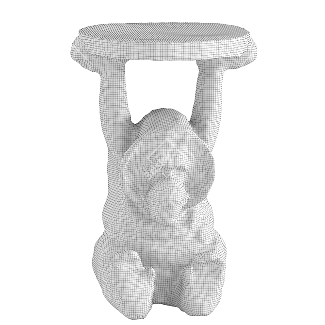 Whimsical Orangutan Side Table 3D model image 2