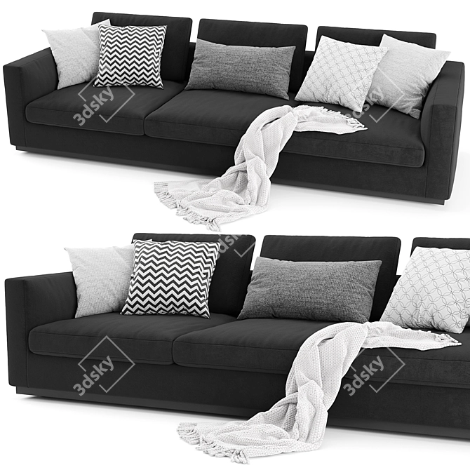 Modern Scandinavian Minotti Andersen Sofa 3D model image 2