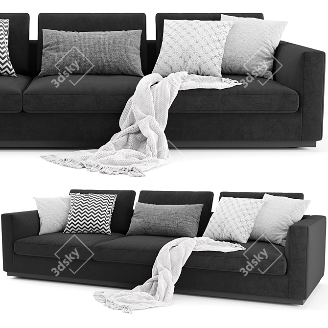 Modern Scandinavian Minotti Andersen Sofa 3D model image 3