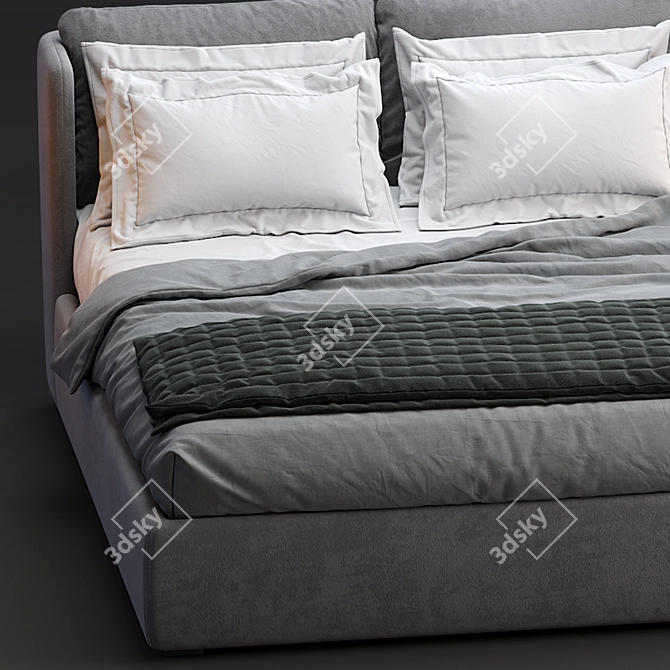 Elegant Meridiani KIRA Bed 3D model image 3