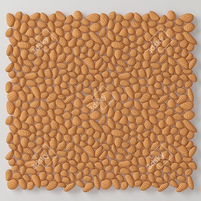 Panel Pebble Smooth Color Bathroom 3D model image 5