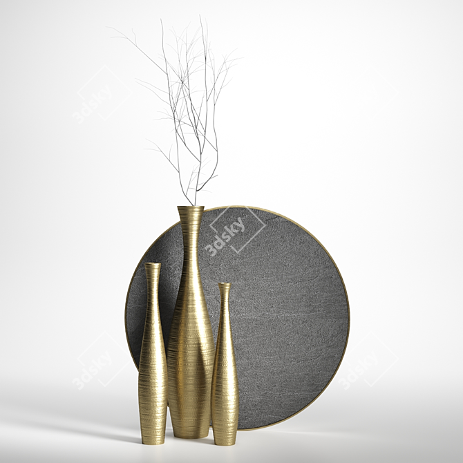 Title: PBR-friendly Leewadee Floor Vase 3D model image 1
