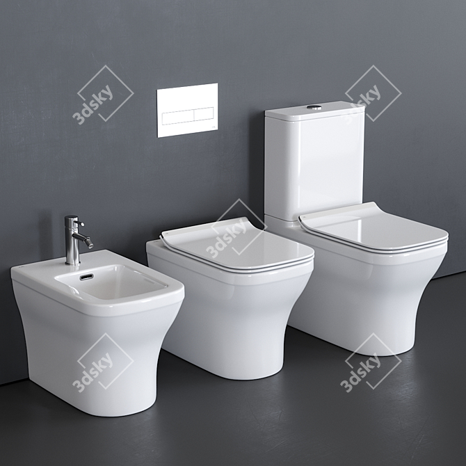 Forma Close Coupled Toilet Set 3D model image 1