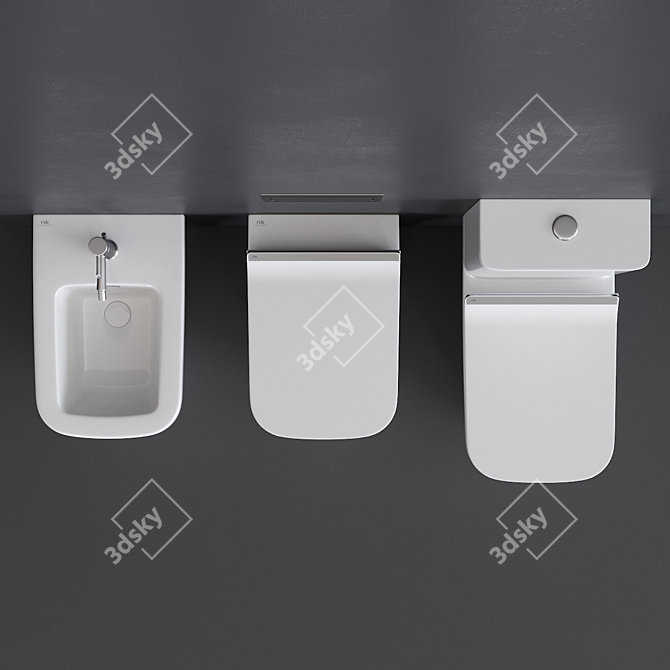 Forma Close Coupled Toilet Set 3D model image 4