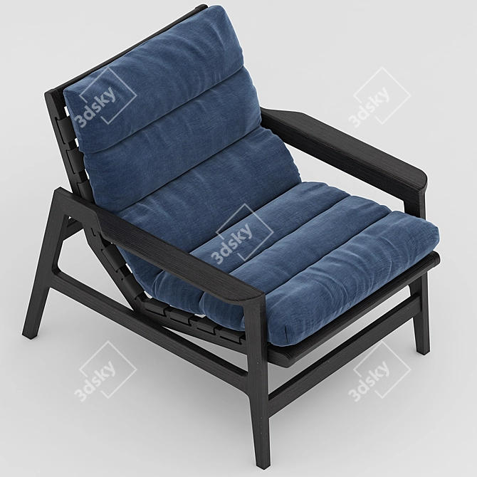 Elegant Ipanema Armchair 3D model image 3