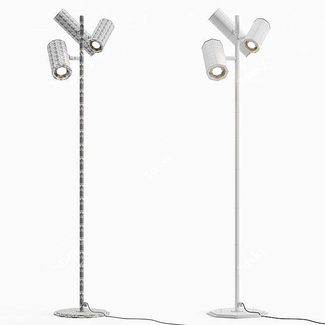 Elegant Andromeda Floor Lamp 3D model image 2