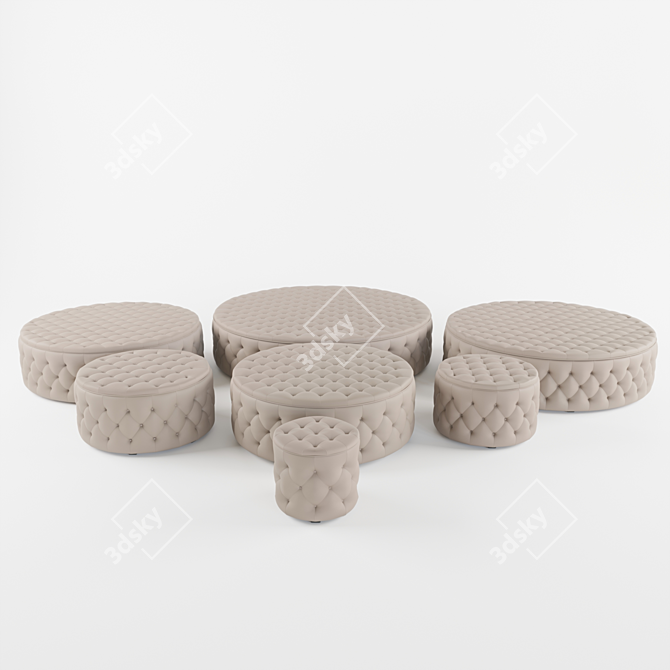 Allegri Ottoman Collection: Unwrapped Elegance! 3D model image 1