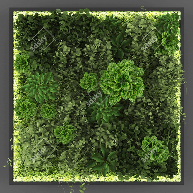 EcoGarden Vertical Green Wall 3D model image 1