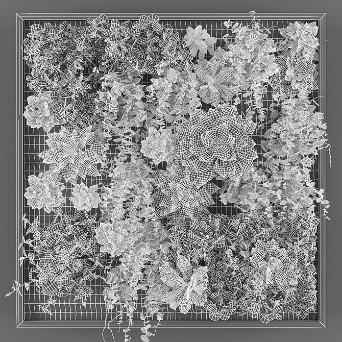 EcoGarden Vertical Green Wall 3D model image 3