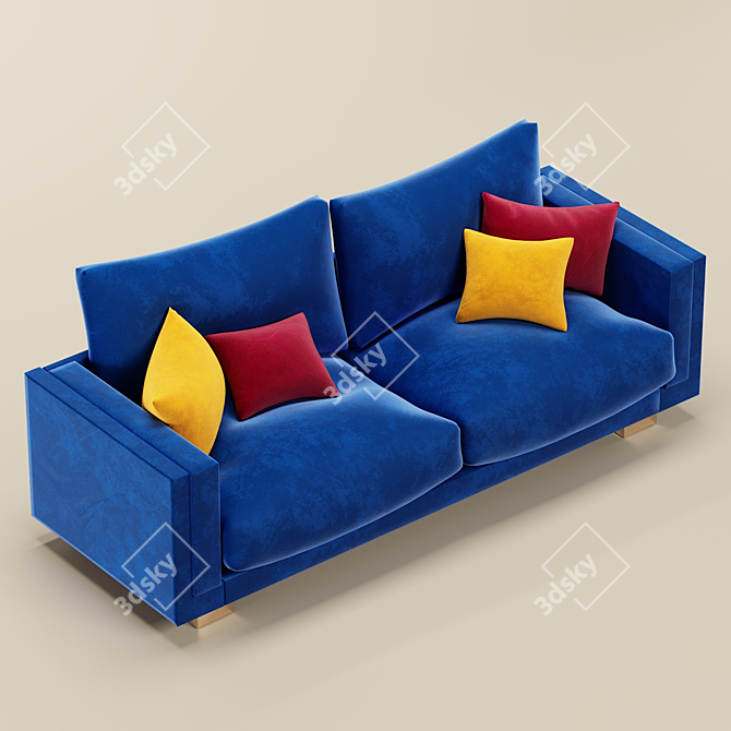 Modern Geometry Textured Sofa 3D model image 1