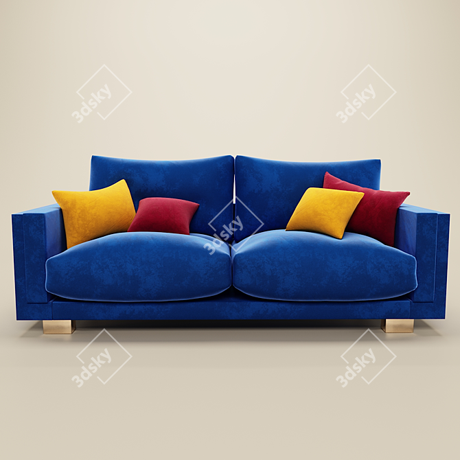Modern Geometry Textured Sofa 3D model image 2