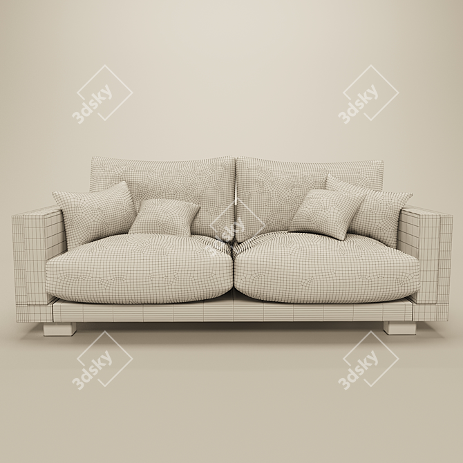 Modern Geometry Textured Sofa 3D model image 3