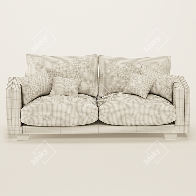 Modern Geometry Textured Sofa 3D model image 6