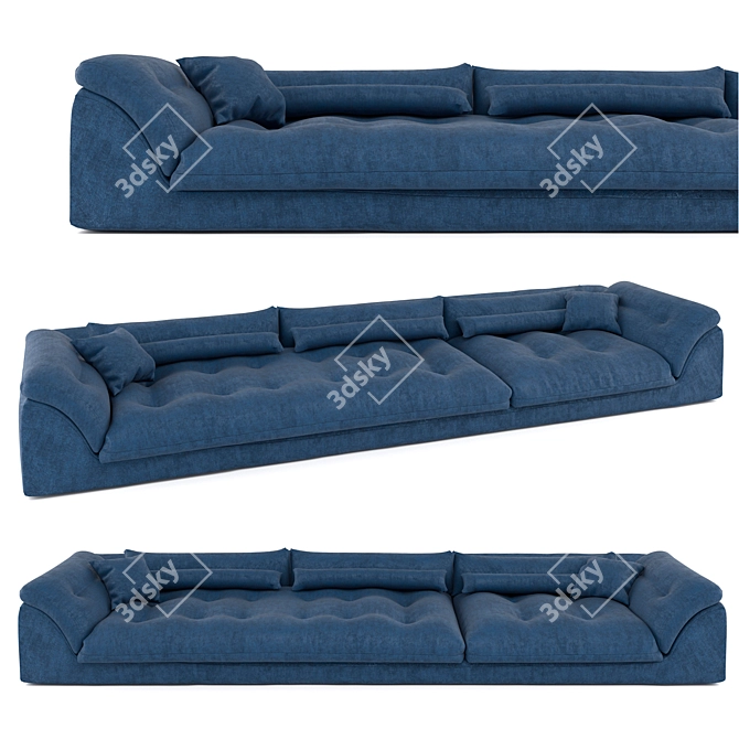 Blue Sofa 3D model image 1