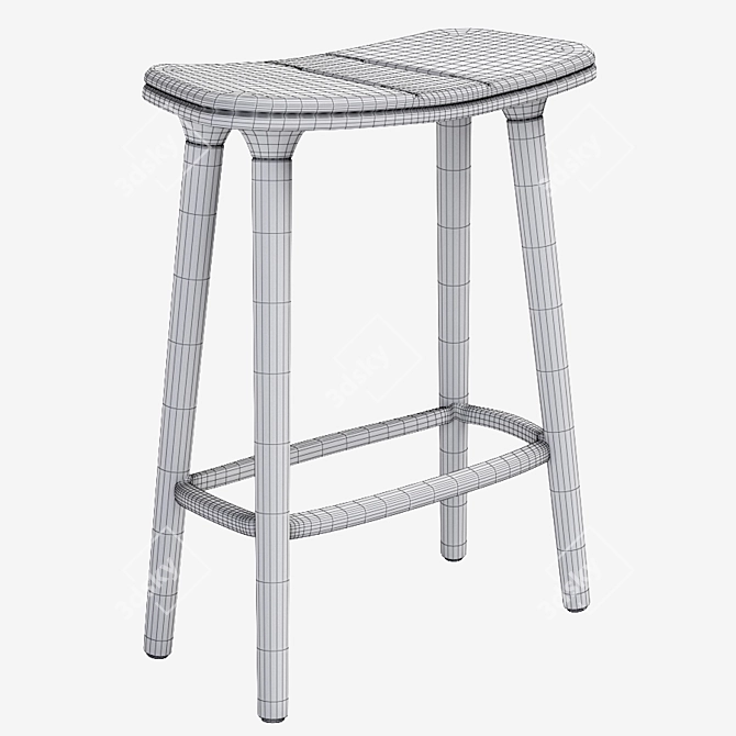 Manutti Solid Counter Stools: Timeless Elegance 3D model image 3