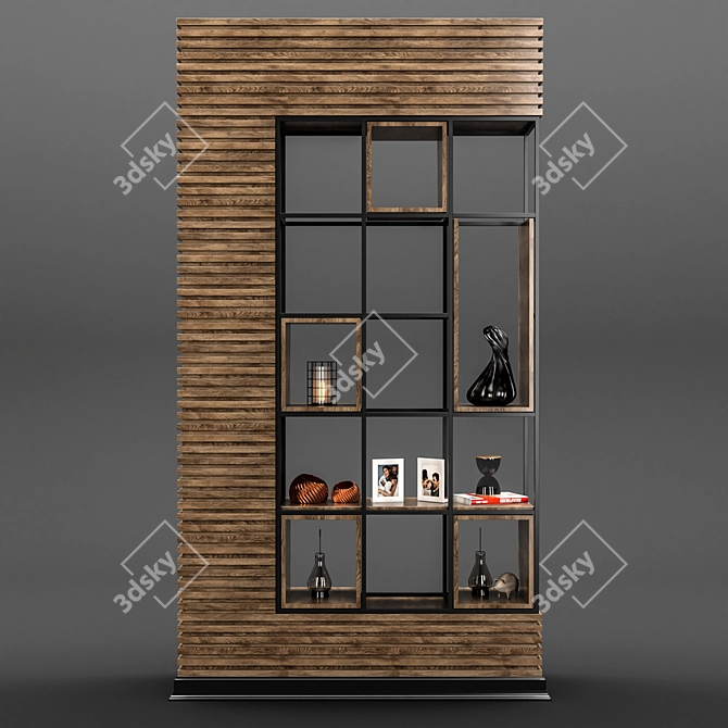 Sleek Modern Partition - 160x40x300cm 3D model image 2