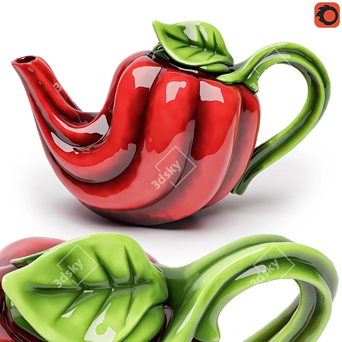 Spice Kettle: Stylish Teapot for Pepper 3D model image 1